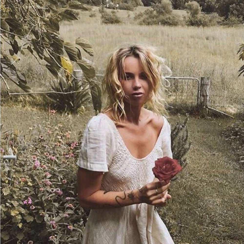 Opia River Maxi dress - cream white natural, free people Christy dawn style